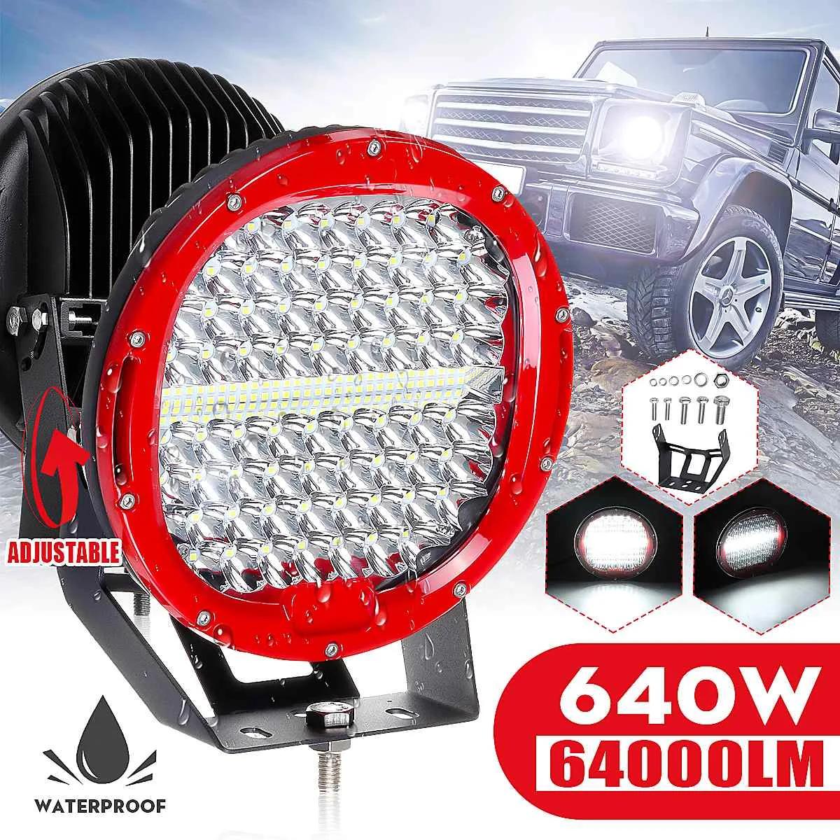 ε ڵ 4WD Ʈ Ʈ Ʈ ƮϷ, 4x4 SUV ATV  LED Ʈ , LED ۾, 9 ġ, 640W, 9-30V, 6500k, 1 